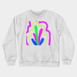 Pink green yellow watercolor art design Crewneck Sweatshirt